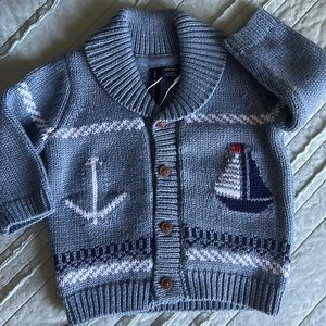 COPY - Janie and Jack baby boy sweater 0-3mo never worn